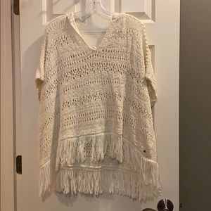 AE Crochet Hooded Top